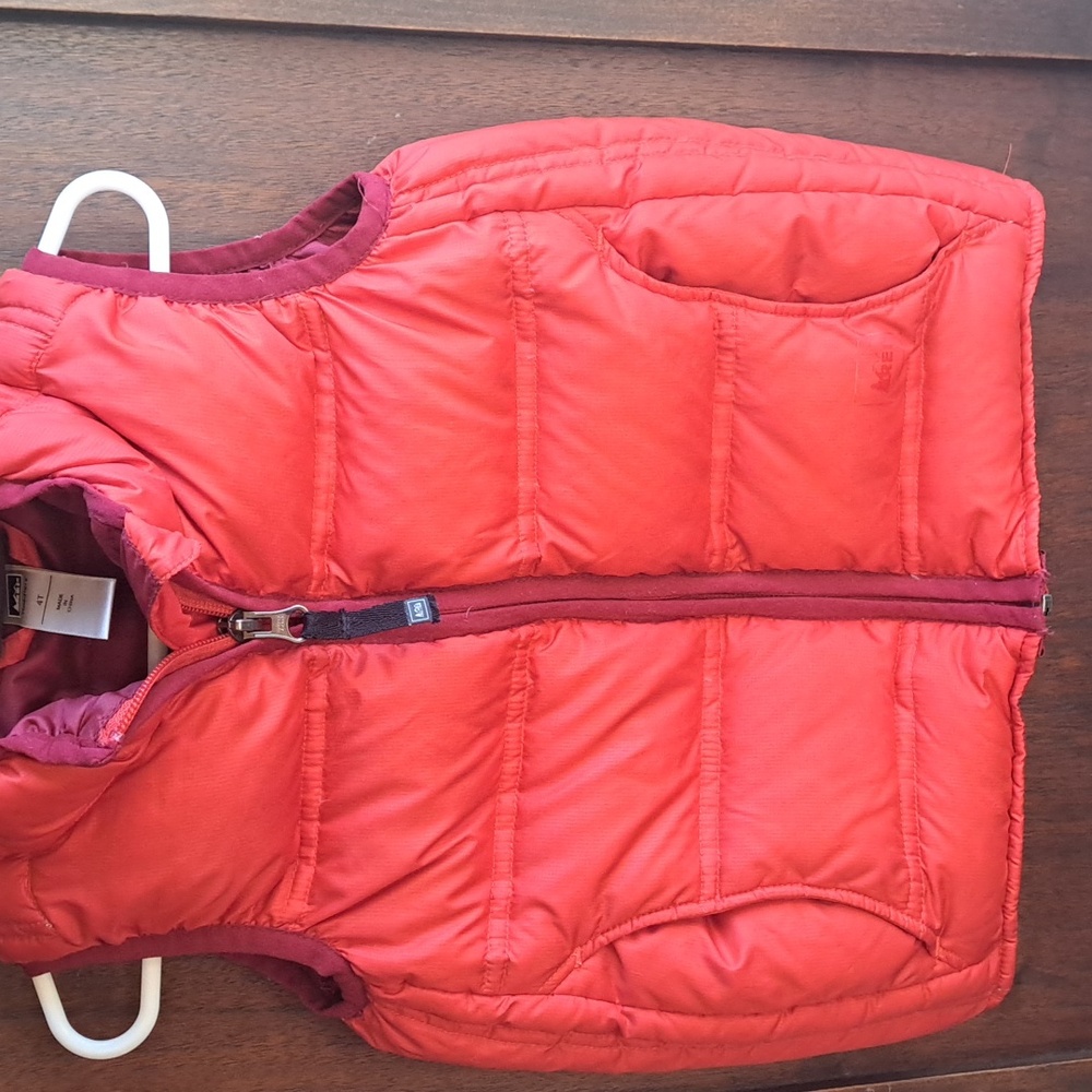 R.E.I. Kids 4T Orange Puffer Vest - Picture 3 of 4